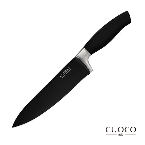 【義大利CUOCO】未來領航系列-星曜烯金刀具組(切片刀+廚師刀+三德刀+萬用刀+果皮刀)