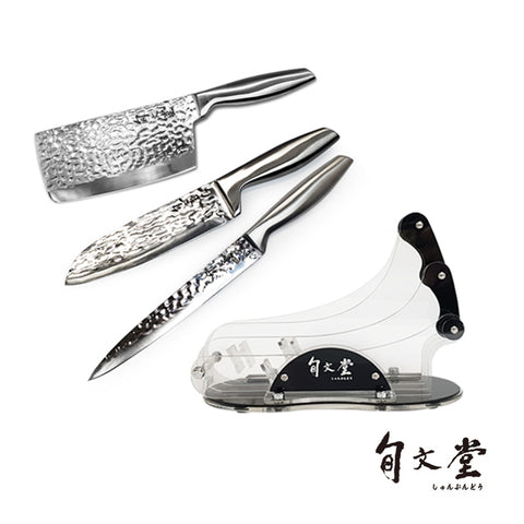 日本職人柳葉槌紋3刀組(菜刀+日式刀+生魚片刀)