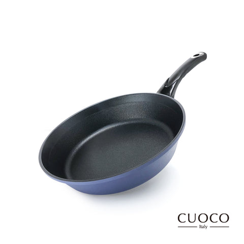 【義大利CUOCO】專利石墨烯S2-小帥鍋28cm(附蓋)+平底鍋30cm
