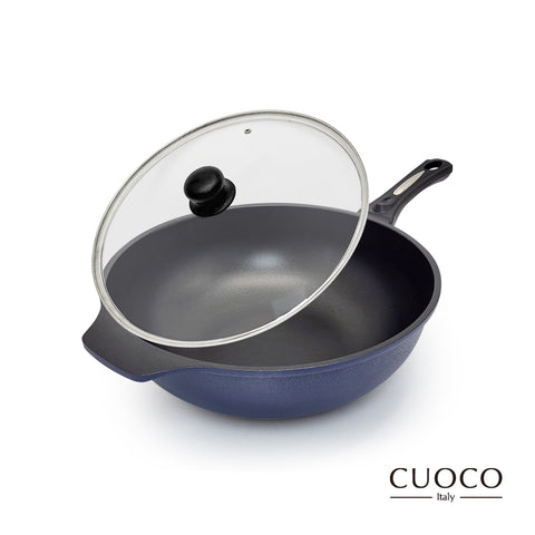 【義大利CUOCO】大寶鍋S2-石墨烯不沾炒鍋34cm(附蓋)