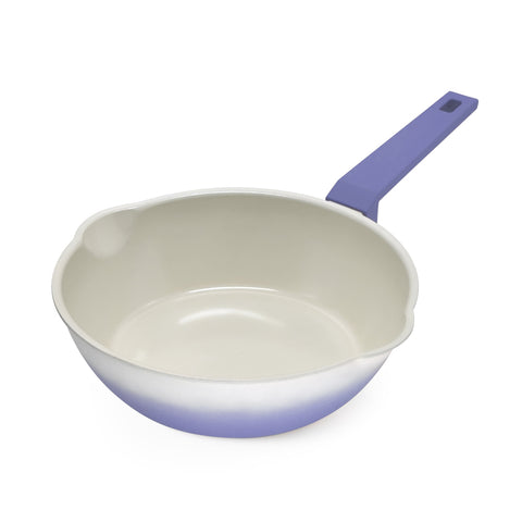 馬卡龍漸層系列-鈦陶瓷IH煎炒鍋24cm(薰衣紫)