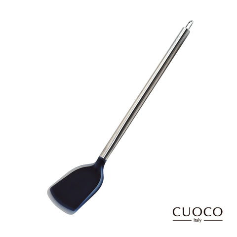 【義大利CUOCO】加長型不鏽鋼柄-矽膠炒鏟40cm