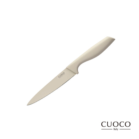 【義大利CUOCO】暖白仙子-420不鏽鋼萬用刀24cm(附刀套)