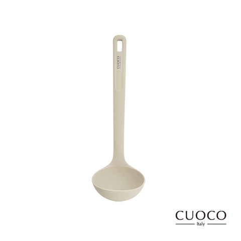 【義大利CUOCO】北歐系列-半月柄全矽膠湯勺31cm-白色