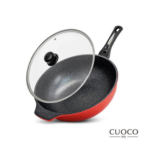 【義大利CUOCO】34cm鈦晶岩大寶鍋－富貴限量版