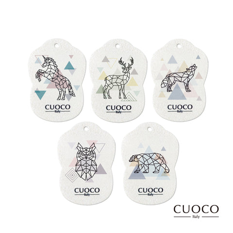 【義大利CUOCO】純淨自然系列-吸水去油木漿棉8.6x5cm(動物限定版)