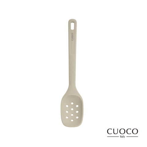 【義大利CUOCO】北歐系列-半月柄全矽膠漏勺32cm-白色
