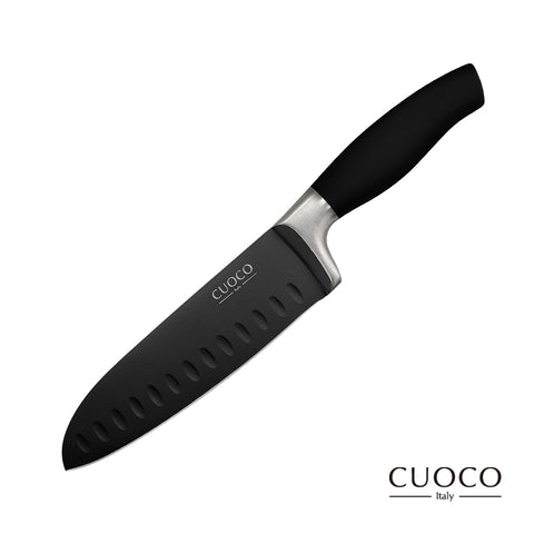 【義大利CUOCO】未來領航系列-星曜烯金刀具組(切片刀+廚師刀+三德刀+萬用刀+果皮刀)